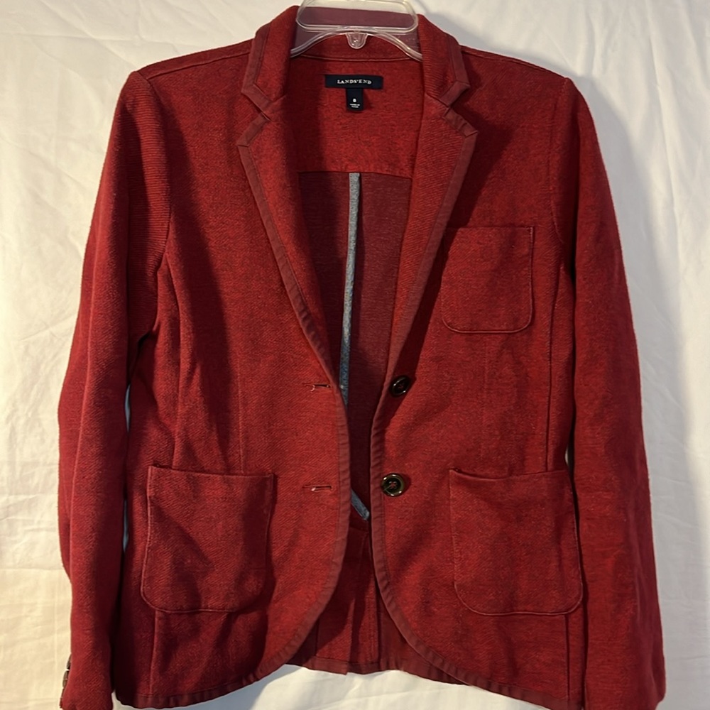 FREE W/ PURCHASE LANDS’ END Blazer- Maroonish Red - - Picture 6 of 7